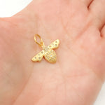 Load image into Gallery viewer, DC530. Diamond Sterling Silver Bee Pendant
