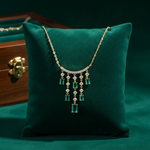 Load image into Gallery viewer, NFI72687EM. 14K Solid Gold Diamond and Gemstone Dangle Necklace