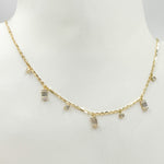 Load image into Gallery viewer, NT401847. 14K Solid Gold Diamond Dangle Necklace