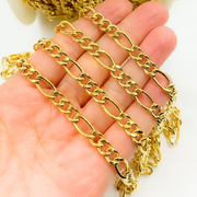 Gold Plated 925 Sterling Silver Figaro Chain