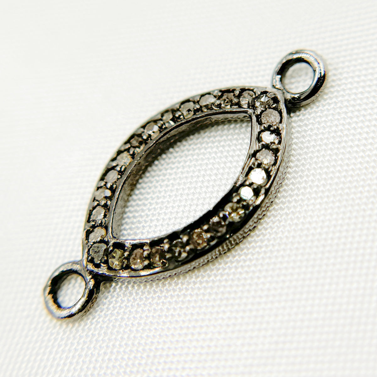 DC886. Diamond Sterling Silver Marquise Shape Connector