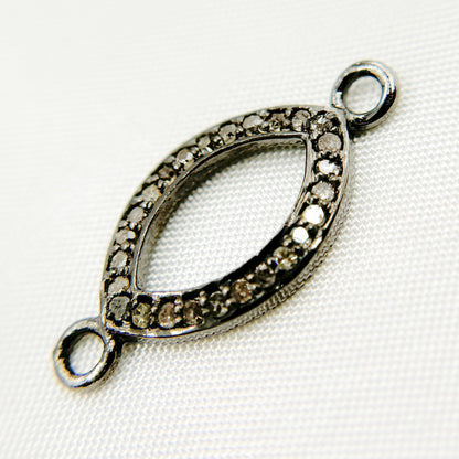 DC886. Diamond Sterling Silver Marquise Shape Connector