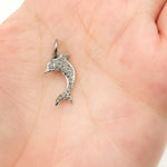 Load image into Gallery viewer, DC246. Diamond Sterling Silver Dolphin Charm
