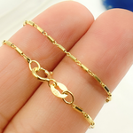 Load image into Gallery viewer, 025R02E0TP0L8L Bracelet. 14k Solid Yellow Gold Bars Link Bracelet
