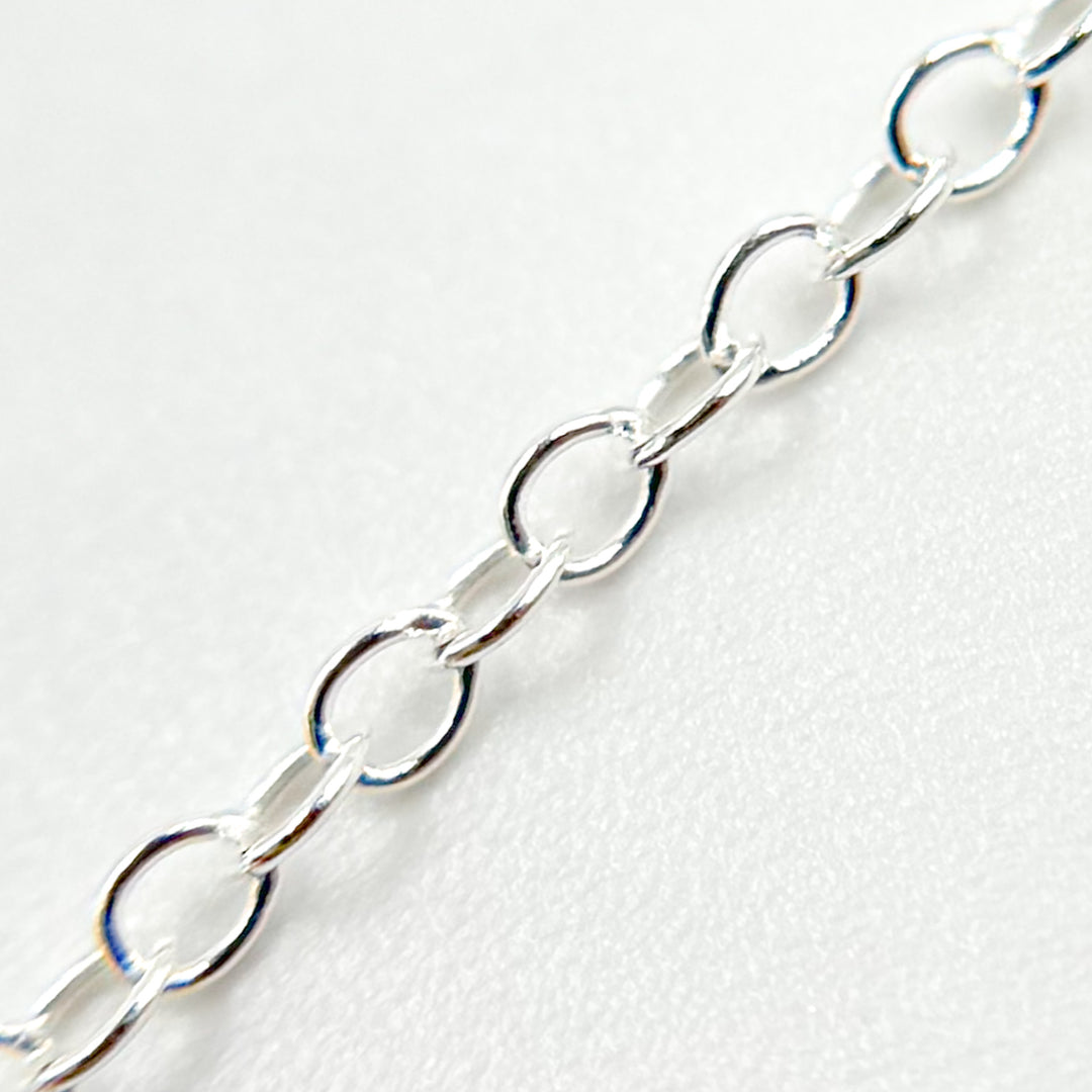 V104SS. Sterling Silver Smooth Cable Chain