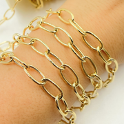 Gold Plated Sterling Silver Smooth Oval Link Chain