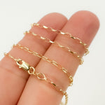 Load image into Gallery viewer, 045BOVH4. 14k Solid Yellow Gold Diamond Cut Oval Cable Chain
