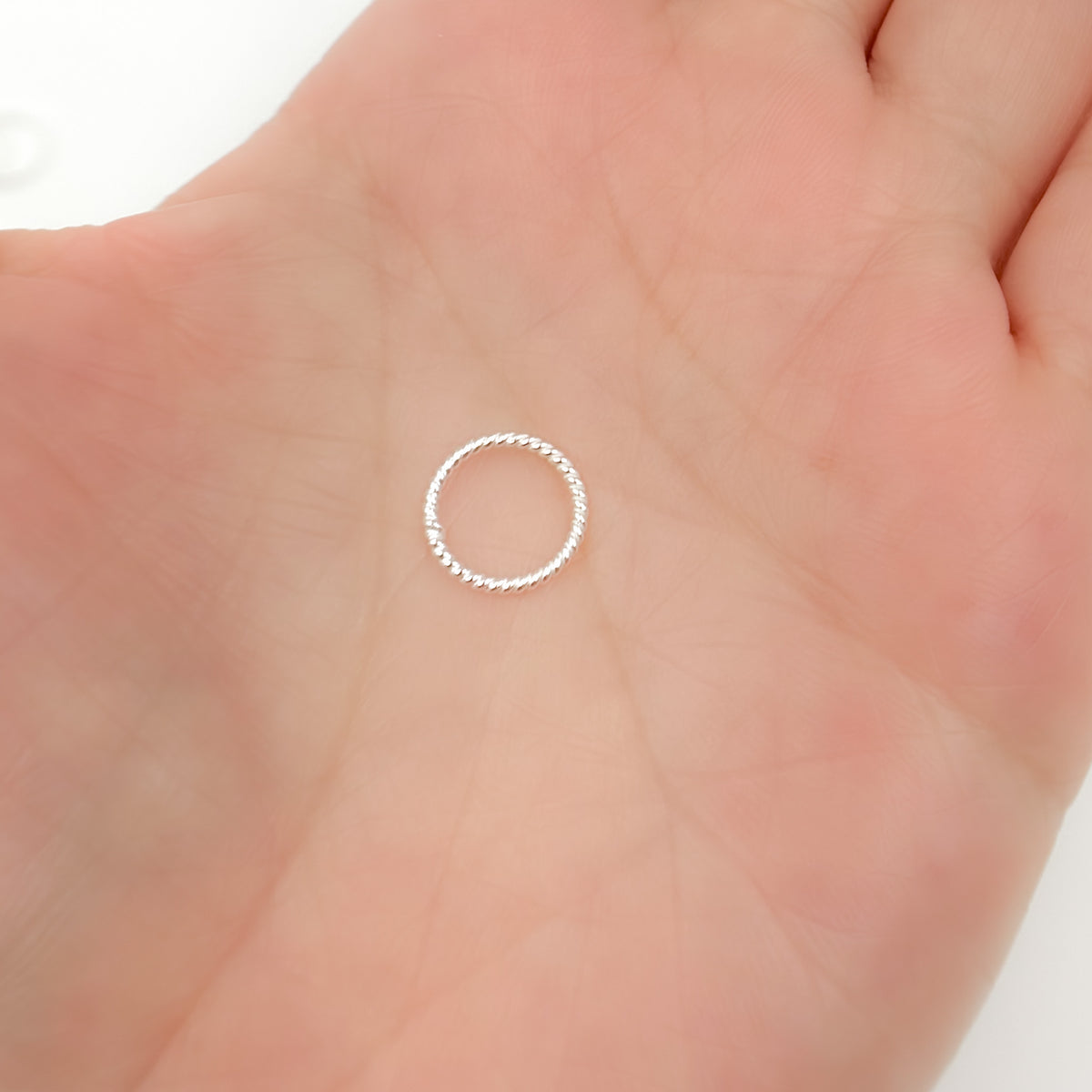 10MM 20.5 Gauge White Twisted Close Jump Ring