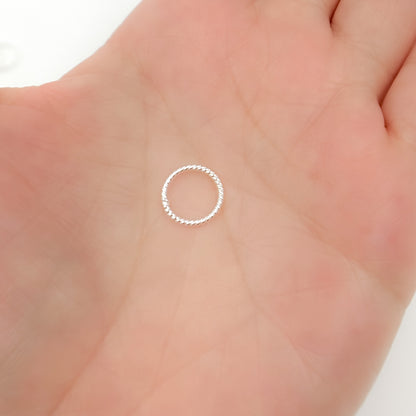 10MM 20.5 Gauge White Twisted Close Jump Ring