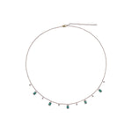 Load image into Gallery viewer, CN96316. 14K Solid Gold Gemstone and Diamond Dangle Necklace