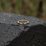 Load image into Gallery viewer, RAB02560. 14K Solid Gold Diamond and Gemstone Flower Ring