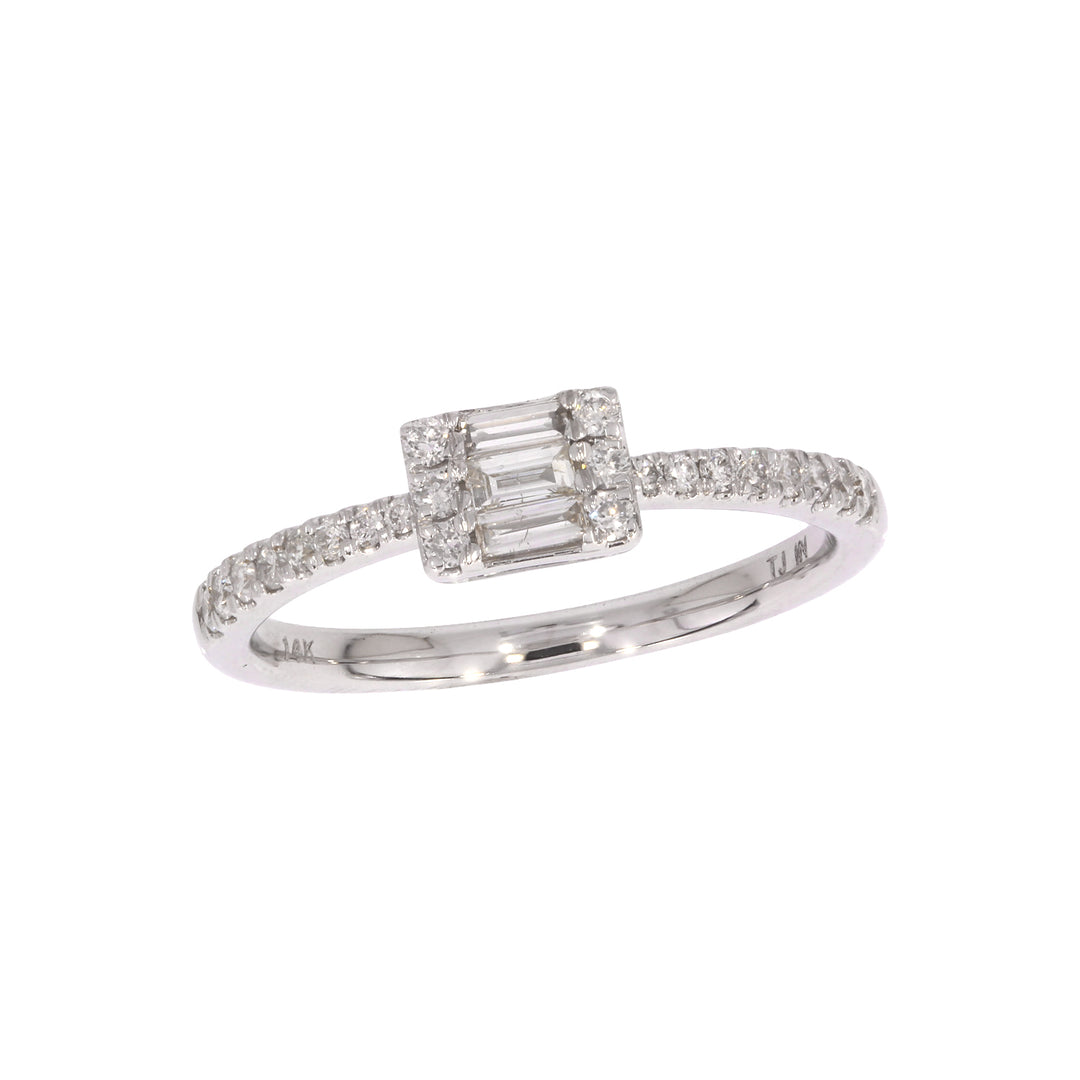 RFE17441. 14K Solid Yellow Gold Statement Diamond Ring