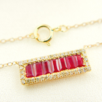 Load image into Gallery viewer, 14k Solid Gold Diamond &amp; Gemstone Necklace. NFN71044
