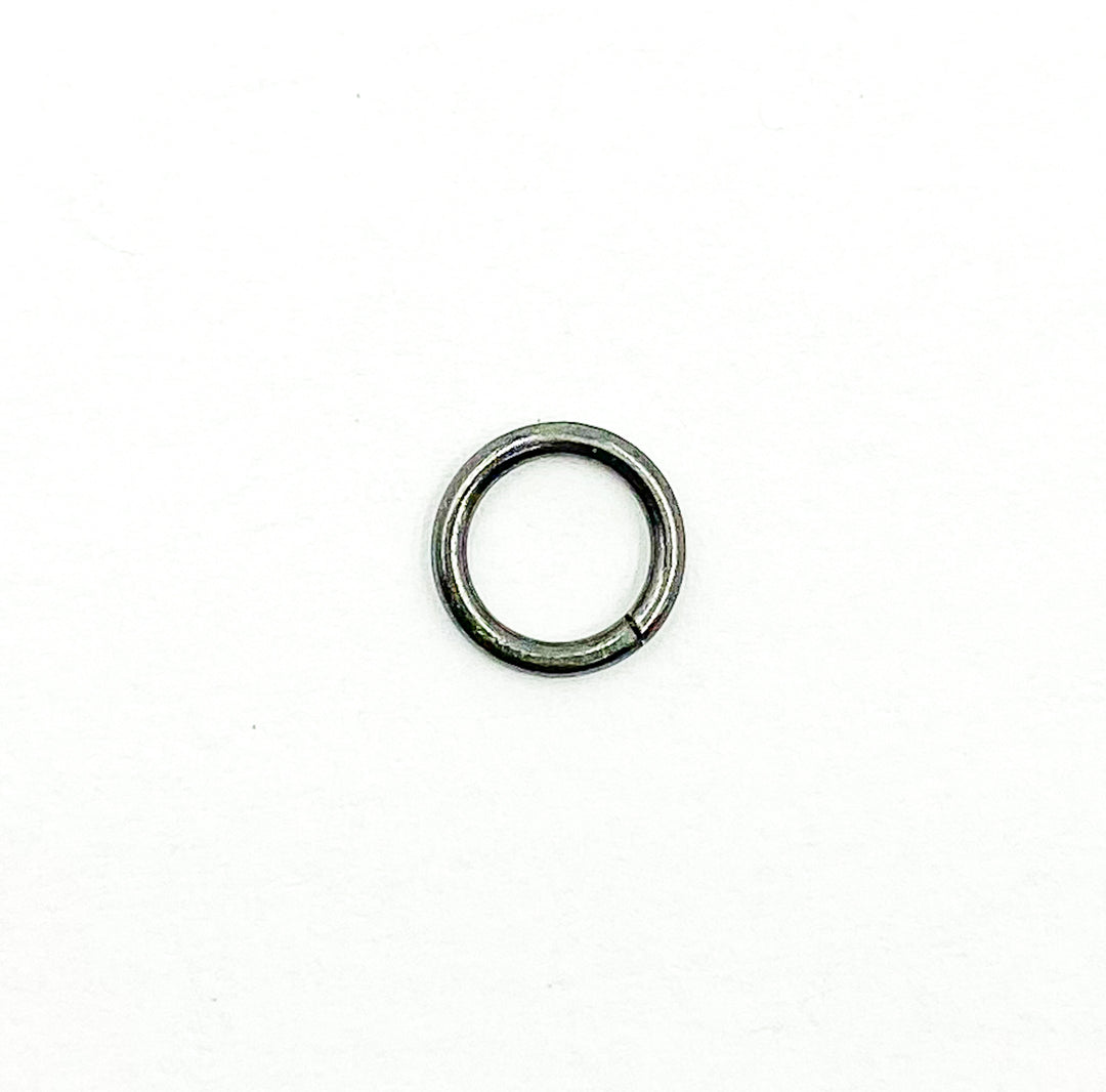 MFT080DE5BR I Black Rhodium 925 Sterling Silver Open Jump Ring Gauge: 20. Size: 5mm.