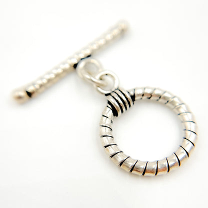Oxidized Sterling Silver Toggle Clasp