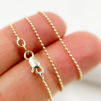Solid Gold Ball Necklace