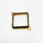 Load image into Gallery viewer, DC264. Diamond Sterling Silver Square Connector
