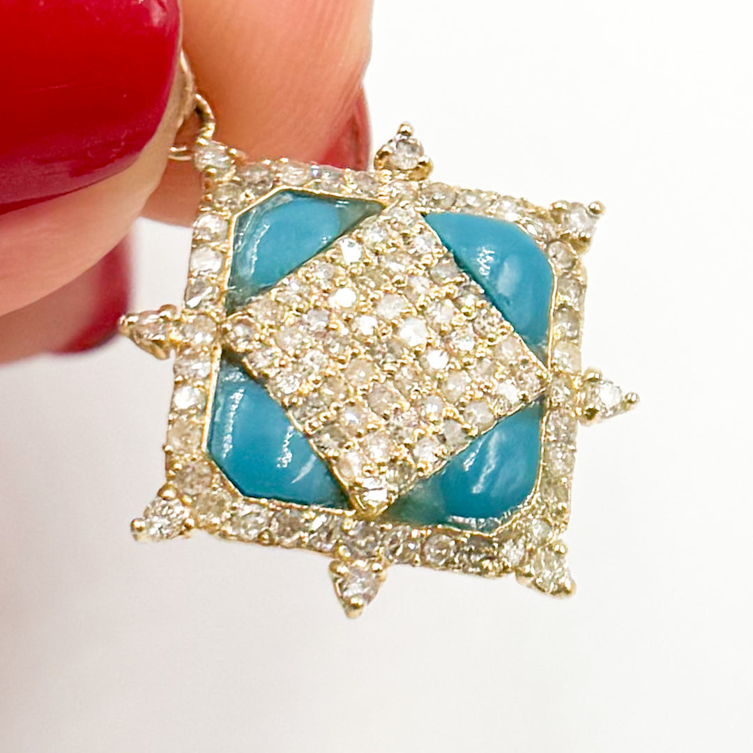 BUy Now  14K Gold Square Pendants