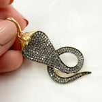 Load image into Gallery viewer, DP071. Diamond Sterling Silver Snake Pendant with Gemstone
