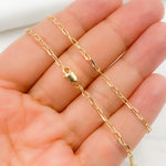 Load image into Gallery viewer, 040FLCL2T5. 14K Solid Yellow Gold Diamond Cut Paperclip Necklace.
