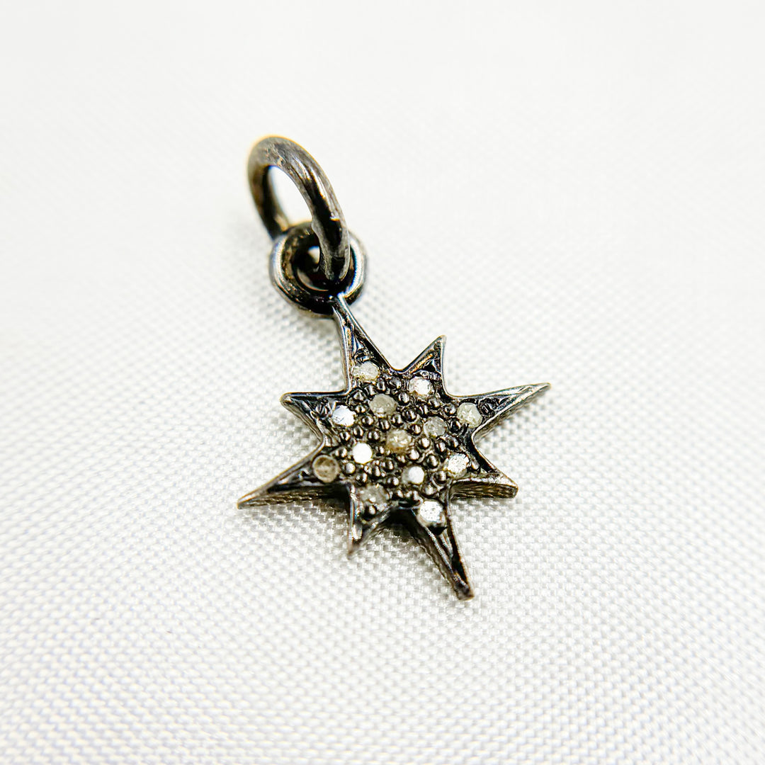 DC414. Diamond Sterling Silver Star Charm