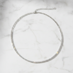 Load image into Gallery viewer, NFS71713. 14K Solid Gold Diamond Tennis Choker Necklace