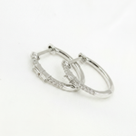 Load image into Gallery viewer, EHC57035. 14k Solid Gold Diamond Oval Hoops