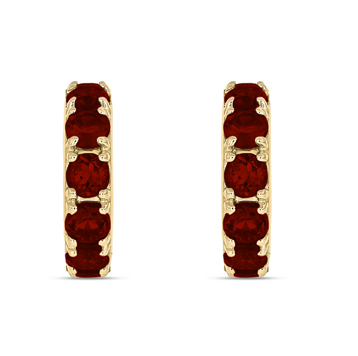 CMZ00096N. 14K Solid Gold Natural Gemstone Round Ring Slider