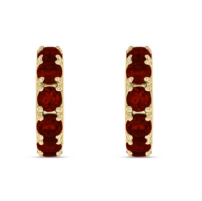 CMZ00096N. 14K Solid Gold Natural Gemstone Round Ring Slider
