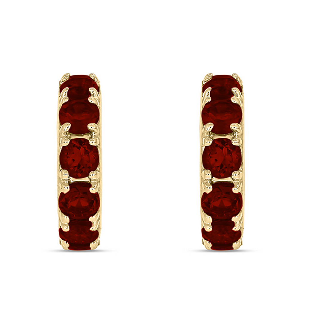 CMZ00096N. 14K Solid Gold Natural Gemstone Round Ring Slider