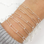 Load image into Gallery viewer, Y79DCSS. Sterling Silver Diamond Cut Paperclip Chain
