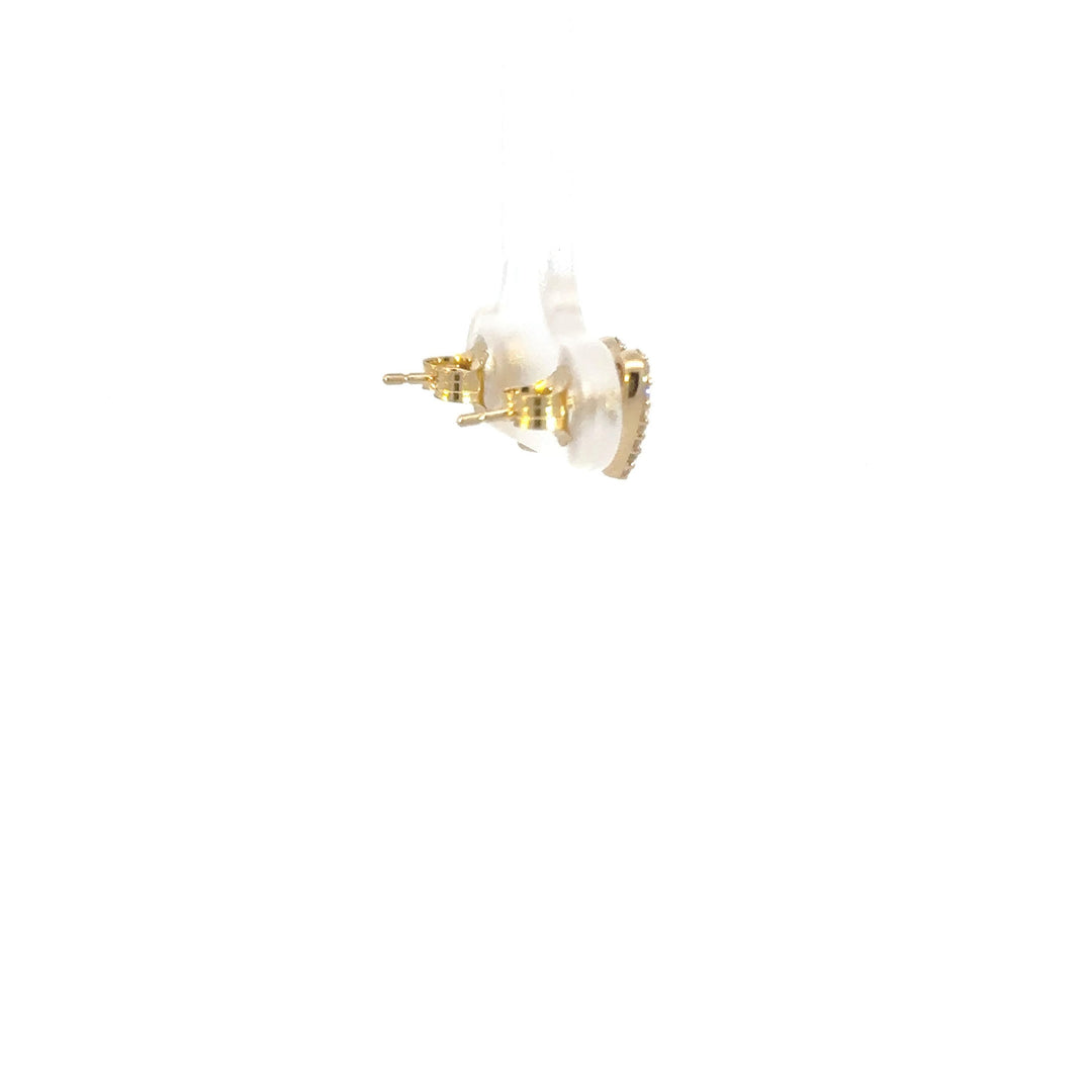 EFG52827. 14k Solid Gold Diamond Heart Studs