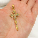 Load image into Gallery viewer, DP311. Diamond Sterling Silver Cross Pendant
