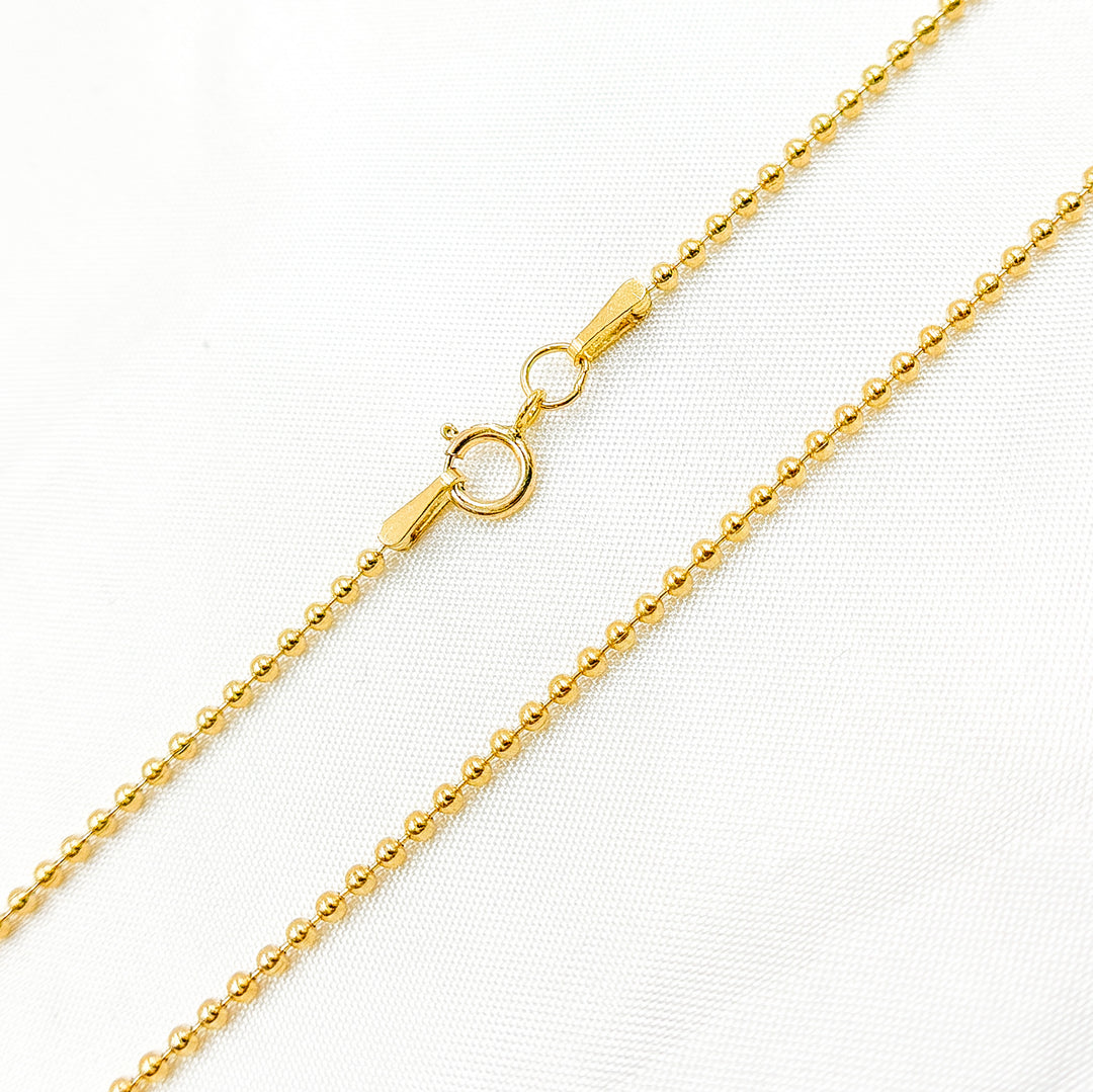 1.5BLCNecklace. 14k Gold Filled Ball Finished Necklace