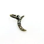 Load image into Gallery viewer, DC081. Diamond Sterling Silver Moon Charm
