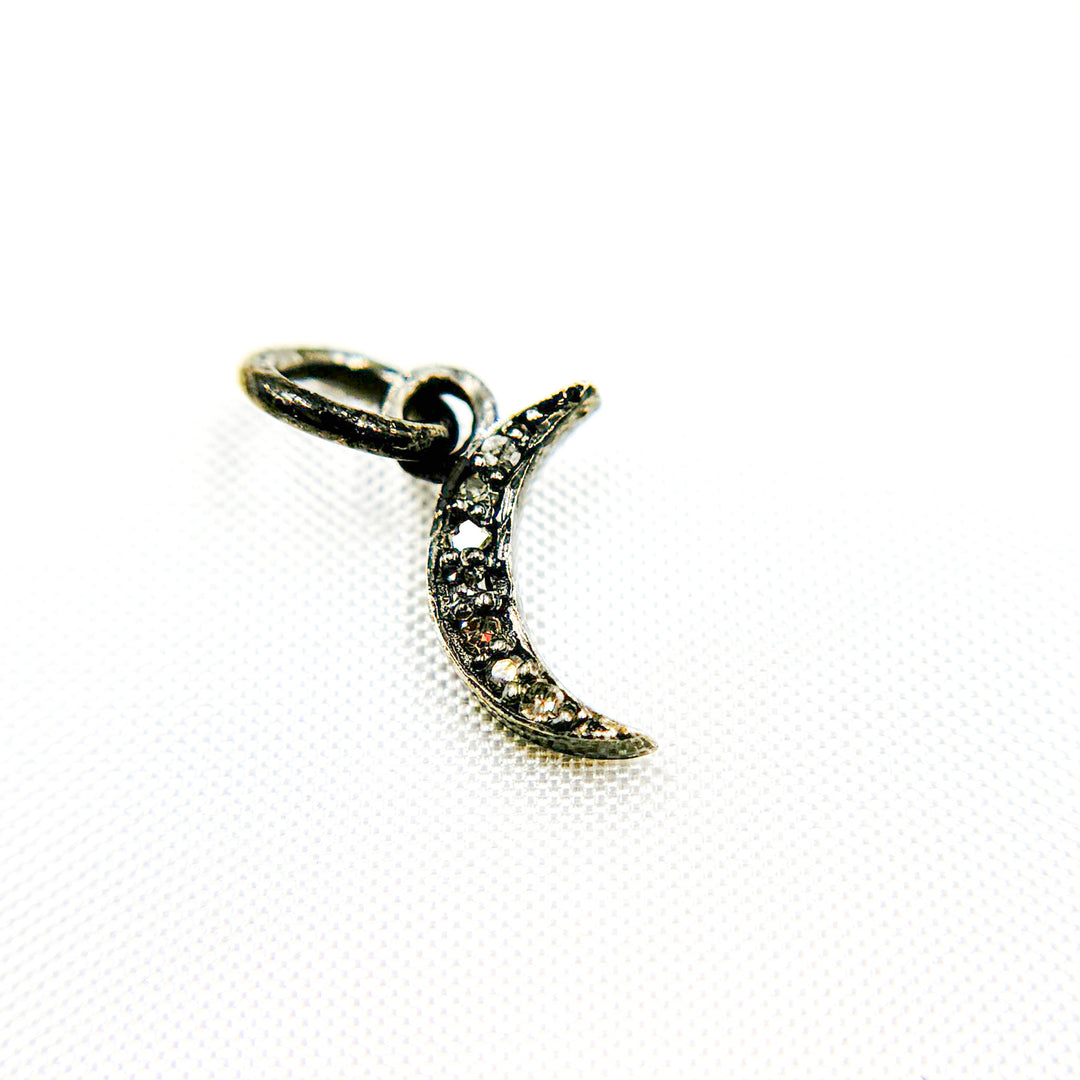 DC081. Diamond Sterling Silver Moon Charm