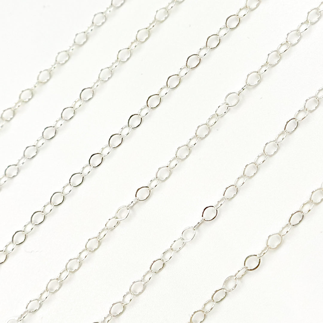 1212FSS. Sterling Silver Flat Cable Link Chain