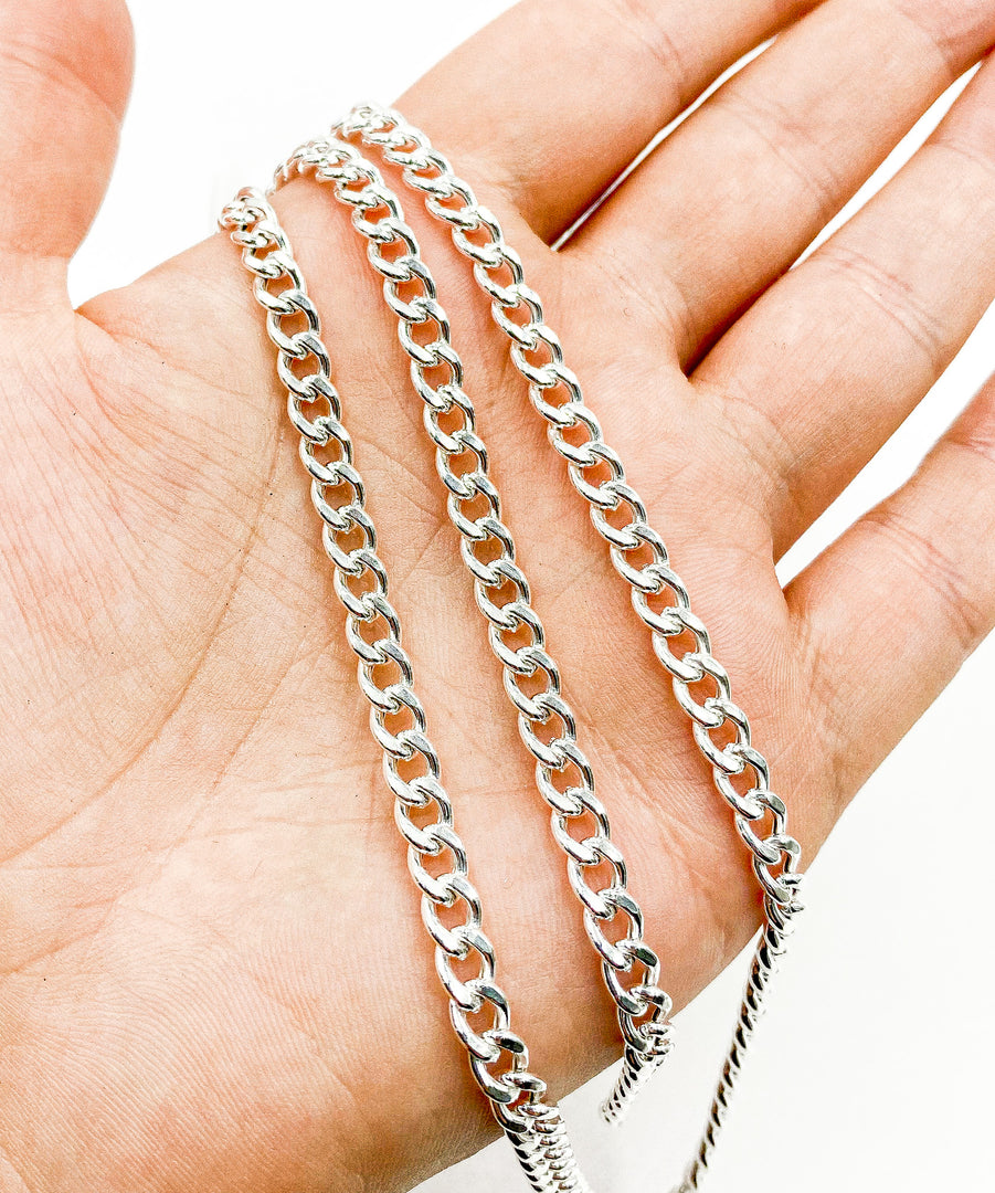 925 Sterling Silver Curb Chain. V44SS