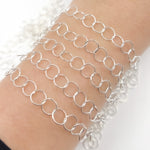 Load image into Gallery viewer, 886SS. Sterling Silver Smooth Round Link Chain
