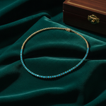 Load image into Gallery viewer, NFT72614TQ. 14K Solid Gold Turquoise Fancy Necklace