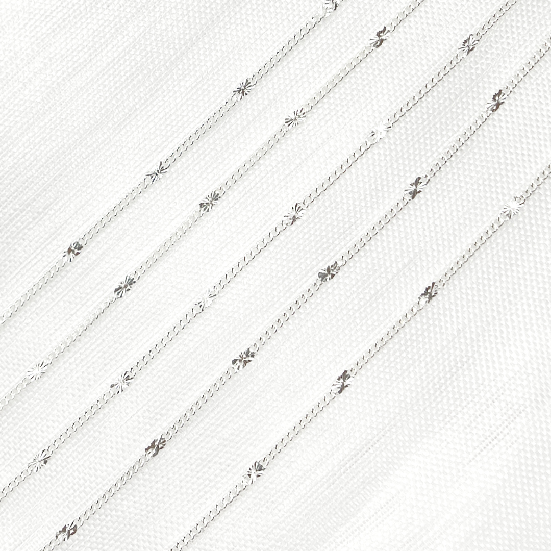 925 Sterling Silver Satellite Curb Link Chain. 70S5SS
