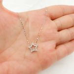 Load image into Gallery viewer, 14K Solid Gold Diamond Star Necklace. NT111971
