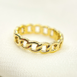 Load image into Gallery viewer, 14K Solid Yellow Gold Chain Link Ring. RAZ01411
