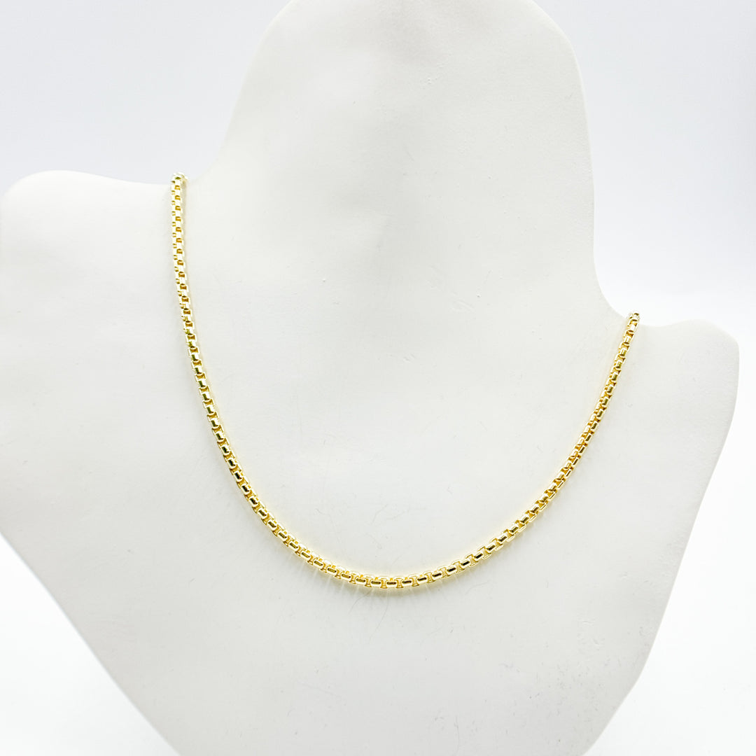 135HVI0934000. 14k Solid Yellow Gold Venetian Box Link Chain