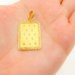 Load image into Gallery viewer, DP200. Diamond Sterling Silver Rectangle Pendant
