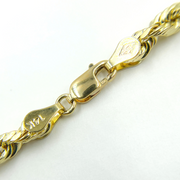 14K Solid Gold Rope Necklace