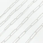 Load image into Gallery viewer, Y79DCSS. Sterling Silver Diamond Cut Paperclip Chain
