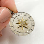 Load image into Gallery viewer, DP713. Diamond Sterling Silver Round Star Pendant
