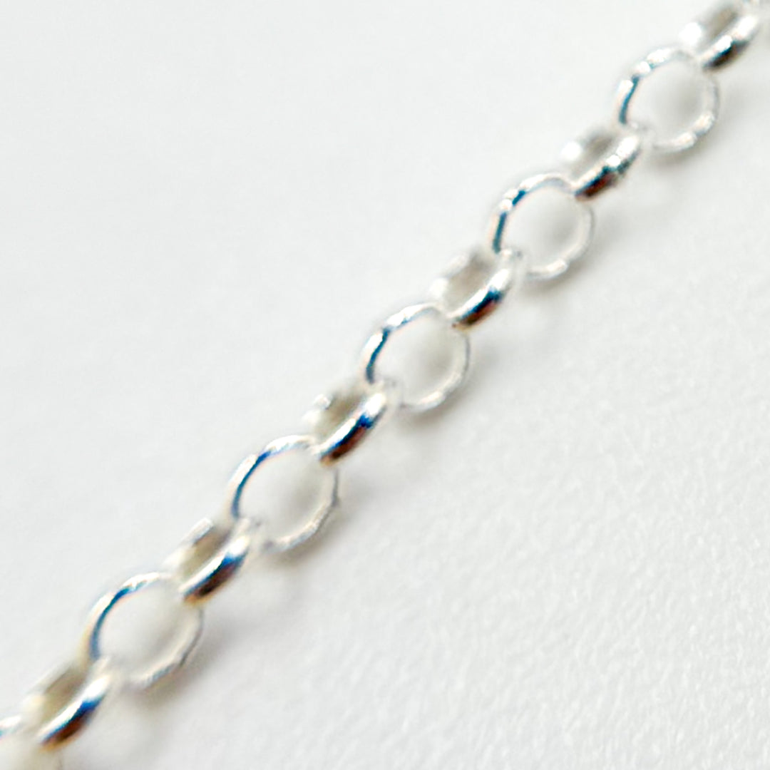 V213SS. Sterling Silver Rolo Link Chain