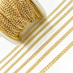 Load image into Gallery viewer, Gold Plated 925 Sterling Silver Curb Chain. V43GP
